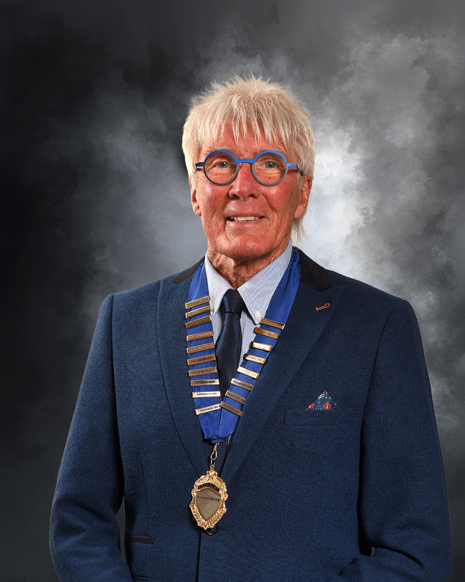 Allen Markey, President of The District Club, wearing the chain of office.